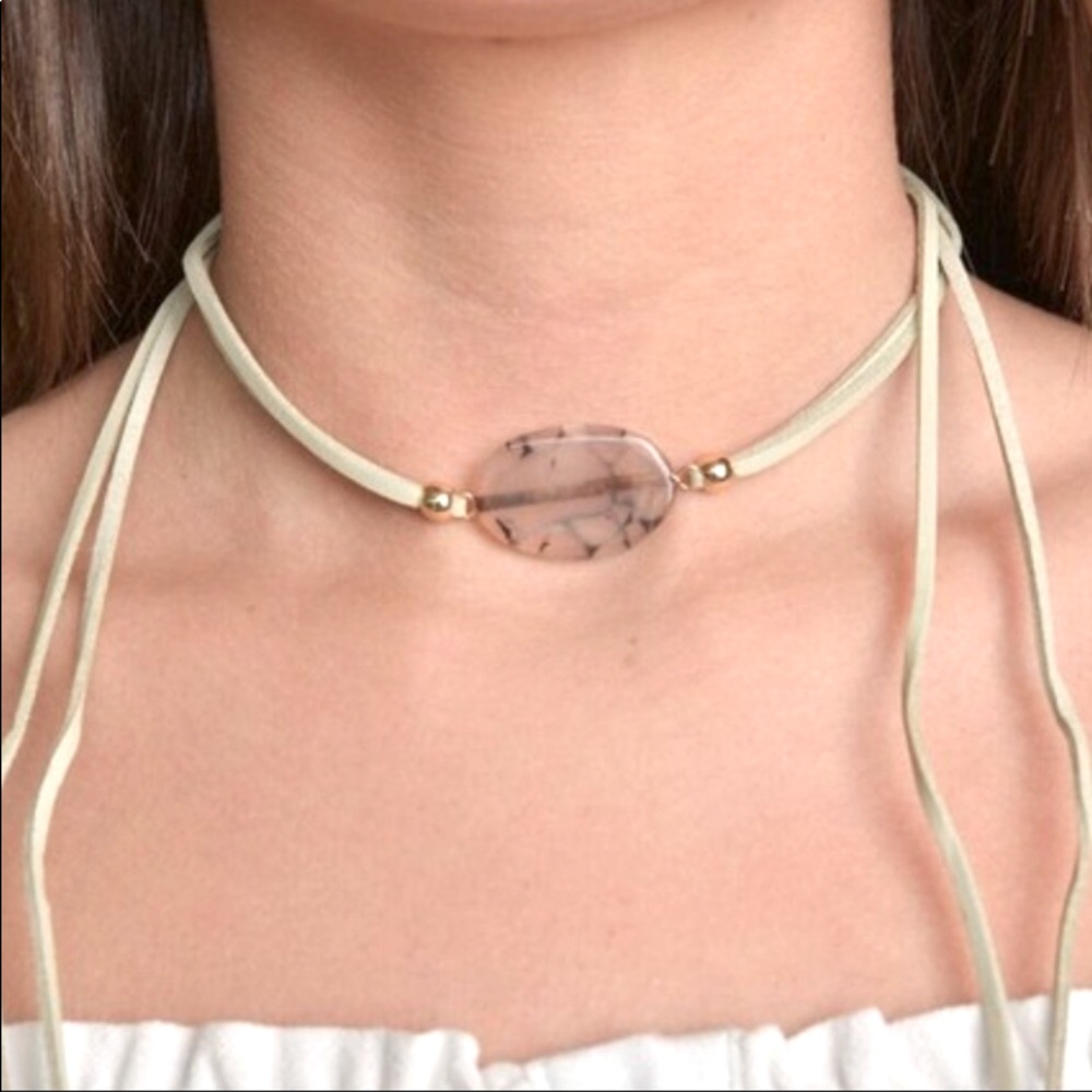 3/$20 NWT Natural Stone Wrap Choker Necklace